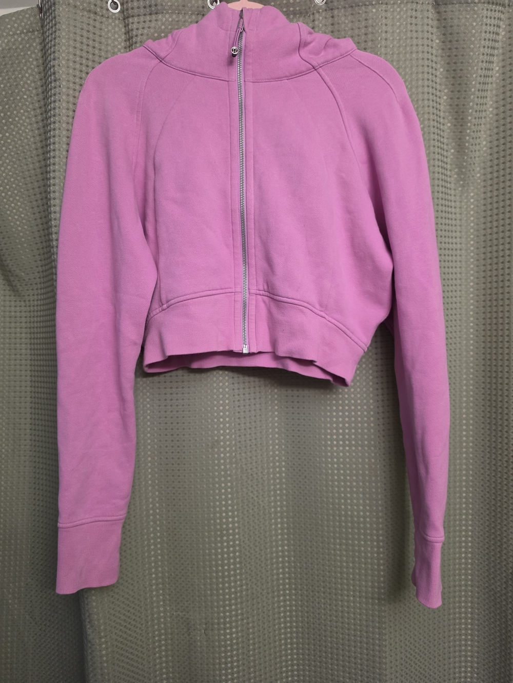 lululemon Scuba Pink Cropped Full-Zip Hoodie